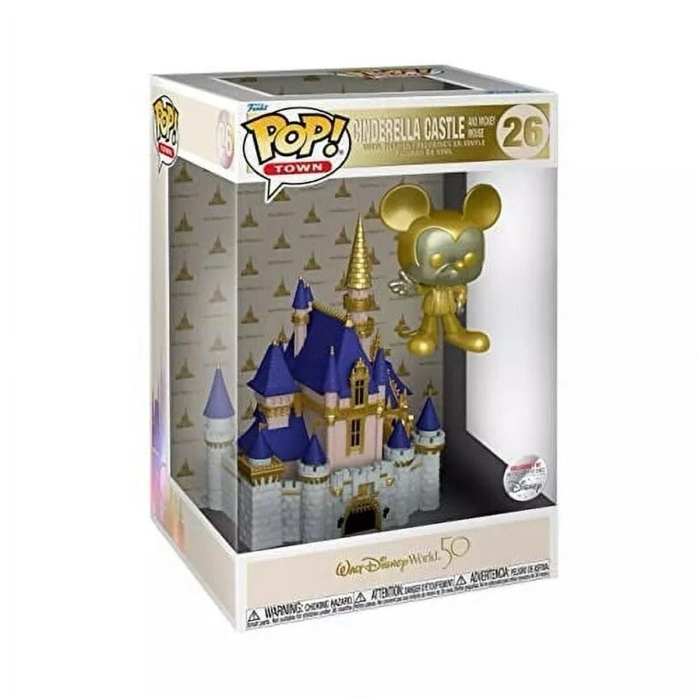 Funko Pop! Town: Disney‎ - Cinderella Castle and Mickey Mouse (Gold) - Disney...